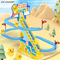Hot Sell Little Yellow Duck Goes up The Stairs and Down The Slide Electric Duck Track Music Lights Children's Toys
