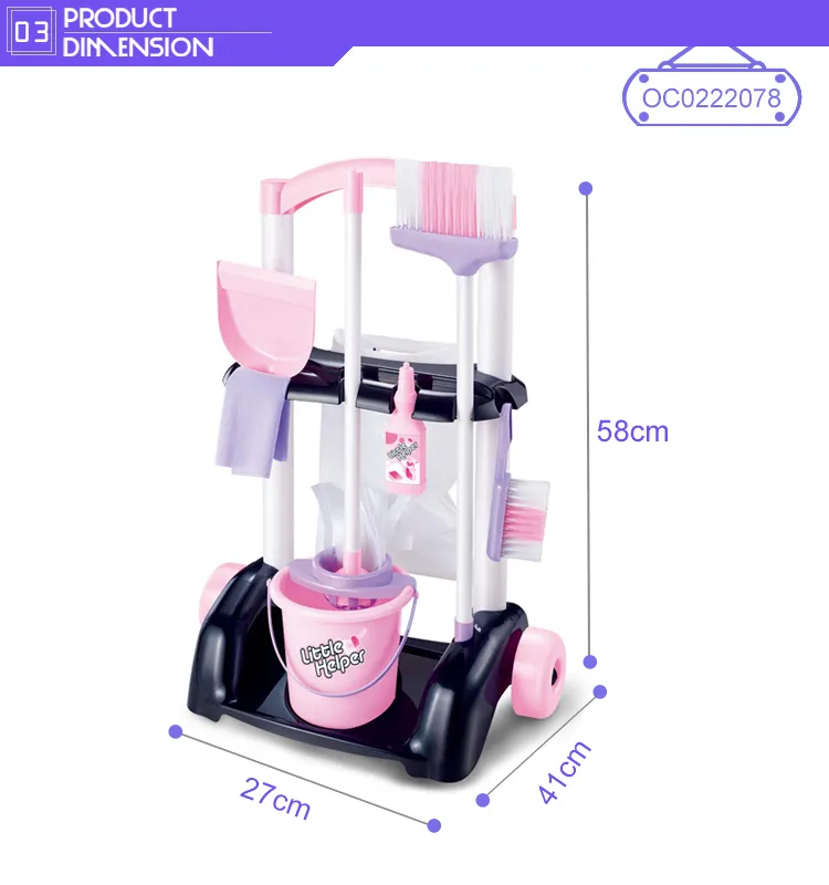 Wholesale Cheap Plastic Educational Pretend Play Home Cleaning Toy for Kids