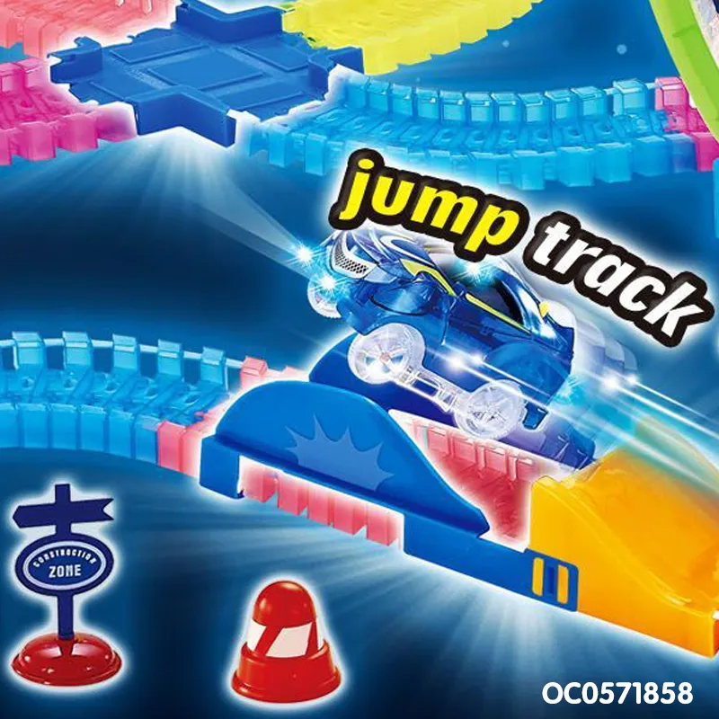 Remote Control Car Glow in The Dark Adventure Game Track Toys for Kids