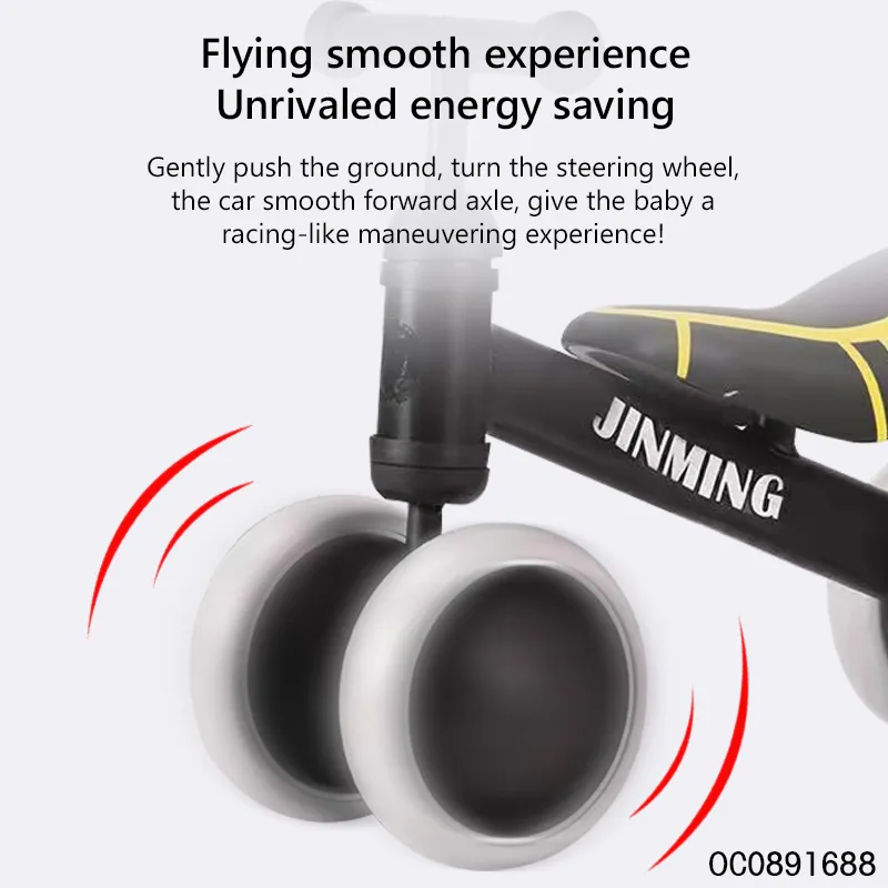 Wholesale Mini Children 4 Wheel Foot Push Mini Baby Balance Bike Ride on Car for Baby and Kids