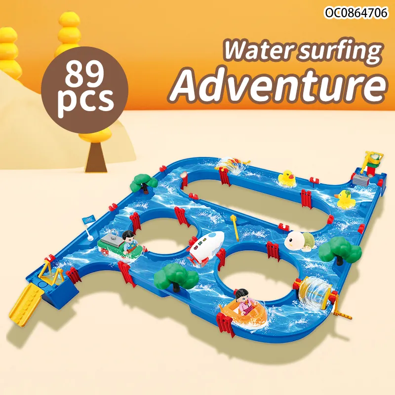 Wholesale 89PCS DIY Summer Track Bath Baby Kids Play Water Game Toys