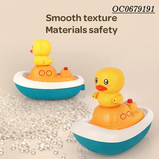 Wholesale Battery Animal Powered Summer Pool Water Spray Game Duck Bath Toys Plastic Bath Duck for Kids