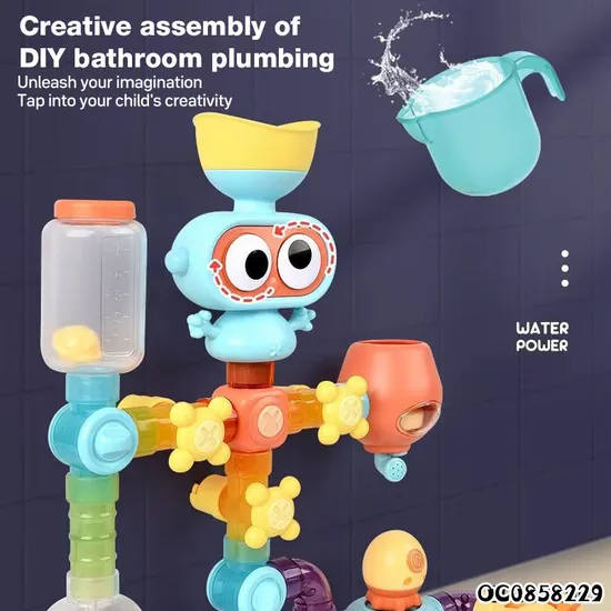 Wholesale Shower Children Water Game Bathroom Baby Bath Shower Wall Plastic Bathtub Toy