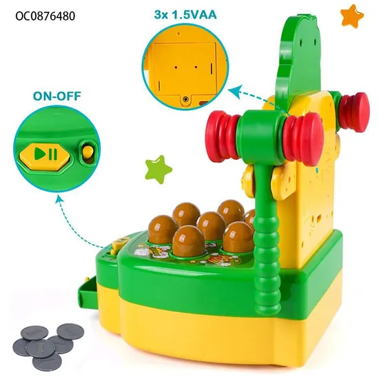 Wholesale Plastic Interactive Toys Electronic Family Classic Board Whack a Mole Game
