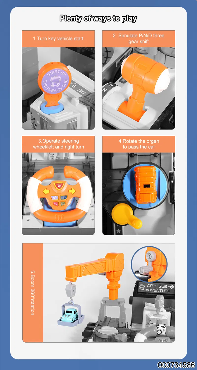 Bus Cars Interactive Interesting Montessori Electric Adventures Game Kids Steering Wheel Toy