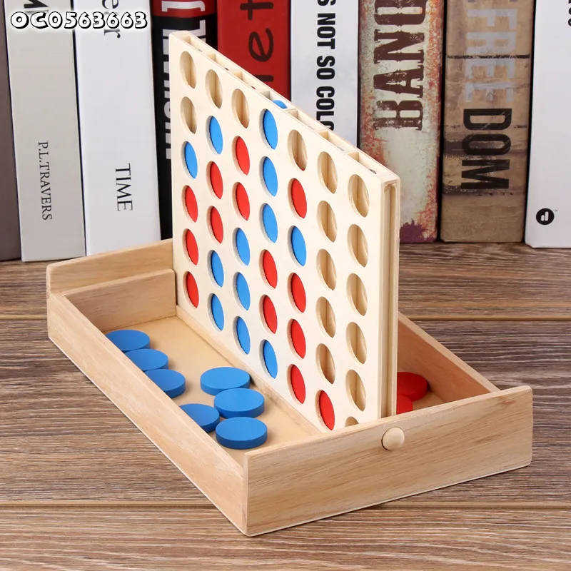 Wholesale Children Educational Family Board Games Customized Chess Wooden Cognitive Chess Toy Game