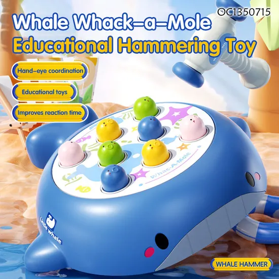 Wholesale Montessori Children Interactive Hammer Fun Electronic Game Whack a Mole Kids Board Game Toy