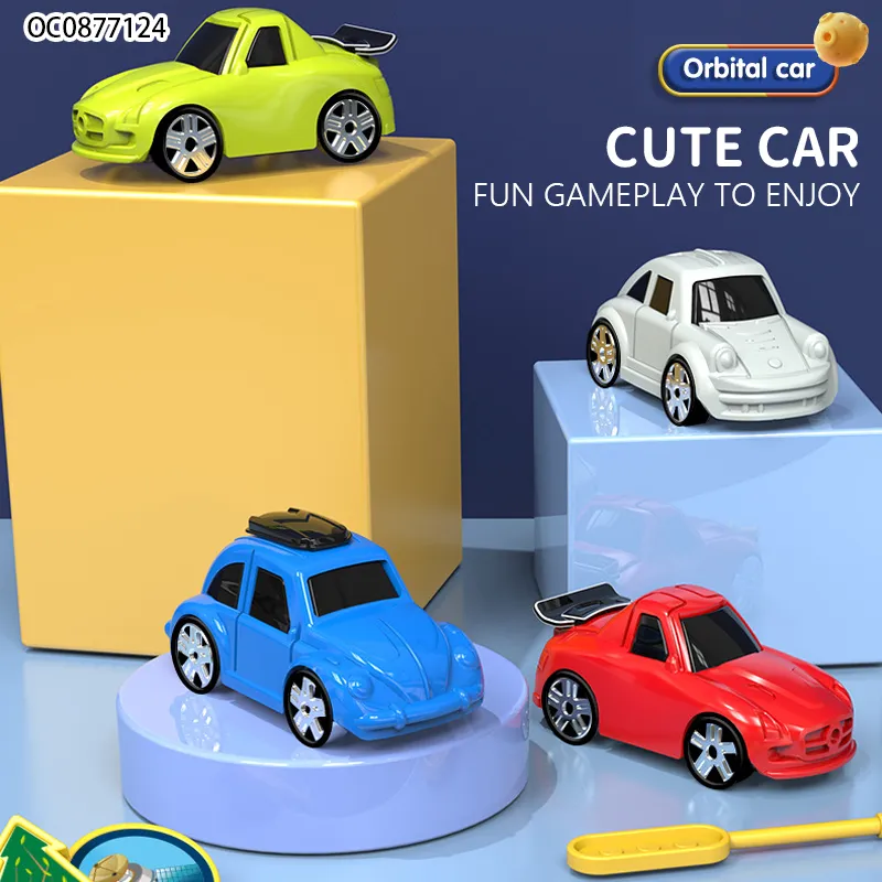 4 PCS Mini Car Racing Games Creative Track Electric Highspeed Vehicle Slot Toy