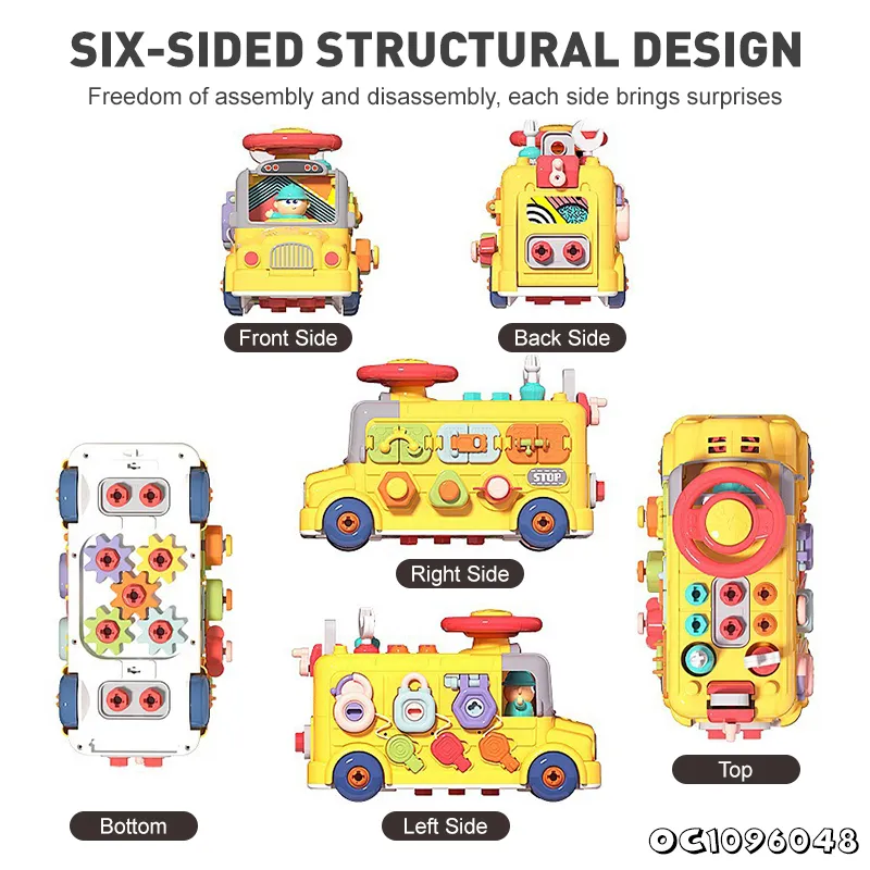 Electronic Children Educational Baby Sensory Steering Wheel Montessori Kids Puzzle Education Toys