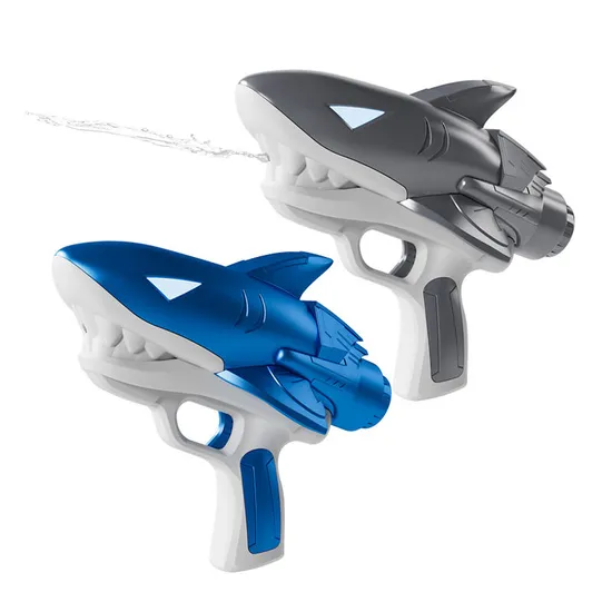 Shark 400ml Wholesale Factory Set New Arrival Plastic Automatic Electric Water Gun Toy with LED Summer