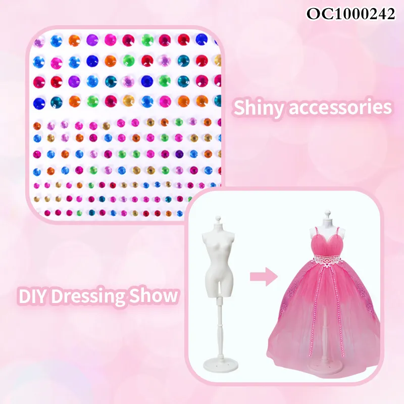 Custom Dress up Doll Set Wholesale Designer Clothing Game Toys with Crafts Accessories DIY for Kids