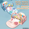 Hot Selling Foldable Musiscal Baby Pedal Piano Fitness Music Play Mat with Hanging Rattles