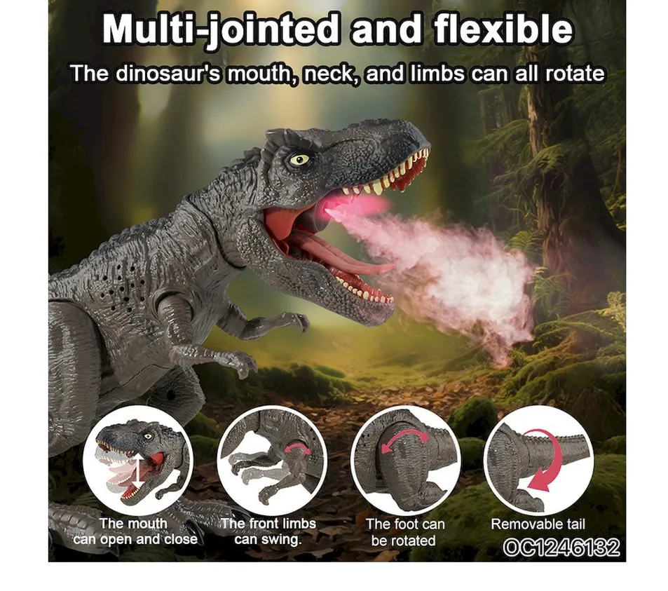 OEM ODM Custom Electric Simulation Battery-Operated Walking Dinosaur for Kids' Gift