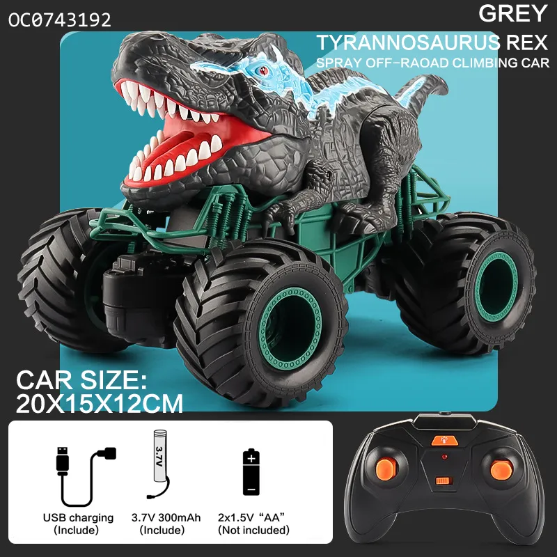 Hot Selling Cool 1: 20 2.4G Stunt RC Remote Control Dinosaur Toy Car for Kids