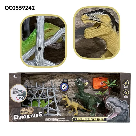 Wholesale Lighting PVC Wild Animal Dinosaur Toys for Kids with Sound