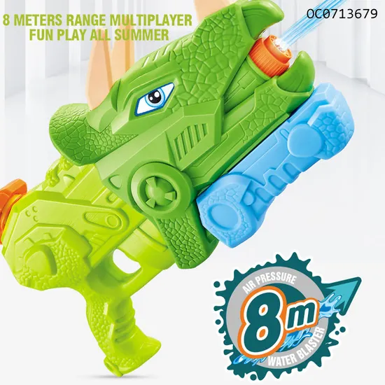 Summer Pool Plastic Dinosaur Shape Wholesale Most Powerful Strongest Water Spray High Pressure Pump Toy Water Guns for Children
