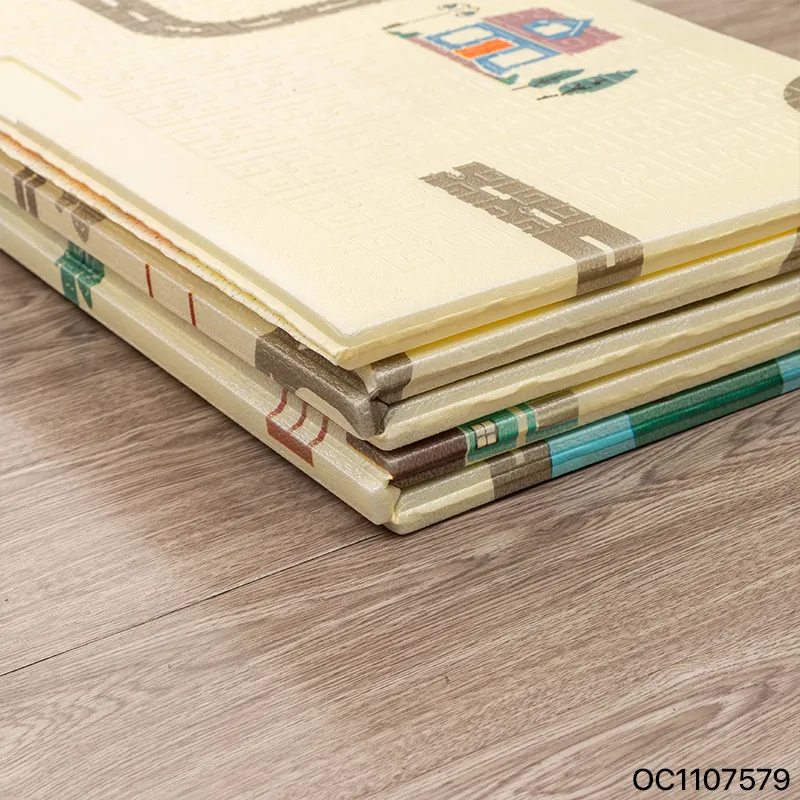 Hot Selling Non Toxic Folding Kids Portable Cartoon Printed Mat Thick Foam Crawling Baby Foldable Safety Wholesale Play Mat for Indoor Outdoor