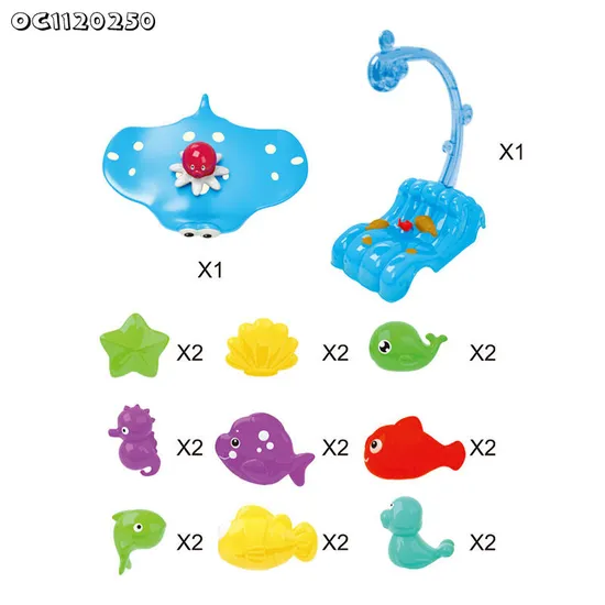 Sea Animals Theme Kids Stacking Balancing Coordination Training with Interactive Floor Board Game Toys Wholesale