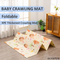 Kids Crawling 2 Side Foldable Waterproof Foam Play Mat Educational Game Soft Safe Foam Picnic Carpet