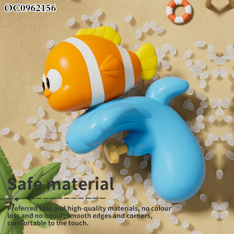 Wholesale New Small Fish Shooting Plastic Pressure Water Guns Summer Toy Water Gun for Kids