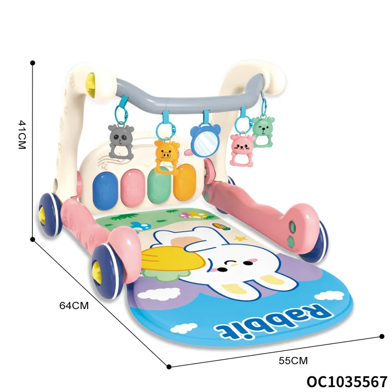 Educational Baby Gym Mat Cotton Baby Play Mat Musical Safety Portable Sensory Play Mat for 6-12 Months