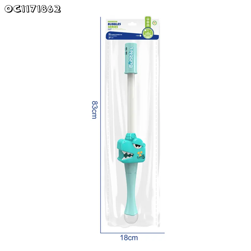 Electric LED Liqht up Dinosaur Shape Soap Bubble Wand Toys for Children New Model Dinosaur Bubble Gun with 8omlbubble Solution