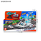New Trending Simulation Cartoon City Track Parking Lot 2 in 1 Ambulance Toy Car Pretend Play Hospital Track for Kids with Plane