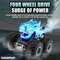 Children Boys Gift Items RC Dinosaur Mechanical Stunt Car 360 Rotating Toys for Kids with Remote Control and LED Music Light