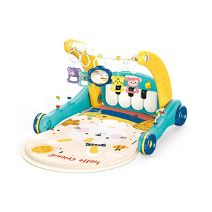 Newborn Pedal Push Walker Walking Assistant Musical Piano Creative Training Play Gym Soft Safe Mat