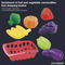 Fruit Vegetable Pretend Kitchen Kids Home Big Supermarket Toy with Cash Register Toy