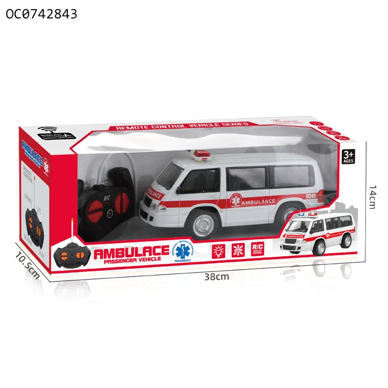 Wholesale Remote Control RC Ambulance with Light Toy Car for Kids