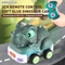 Wholesale Rubber Wheels Soft Plastic Remote Control RC Dinosaur Car Toy for Kids