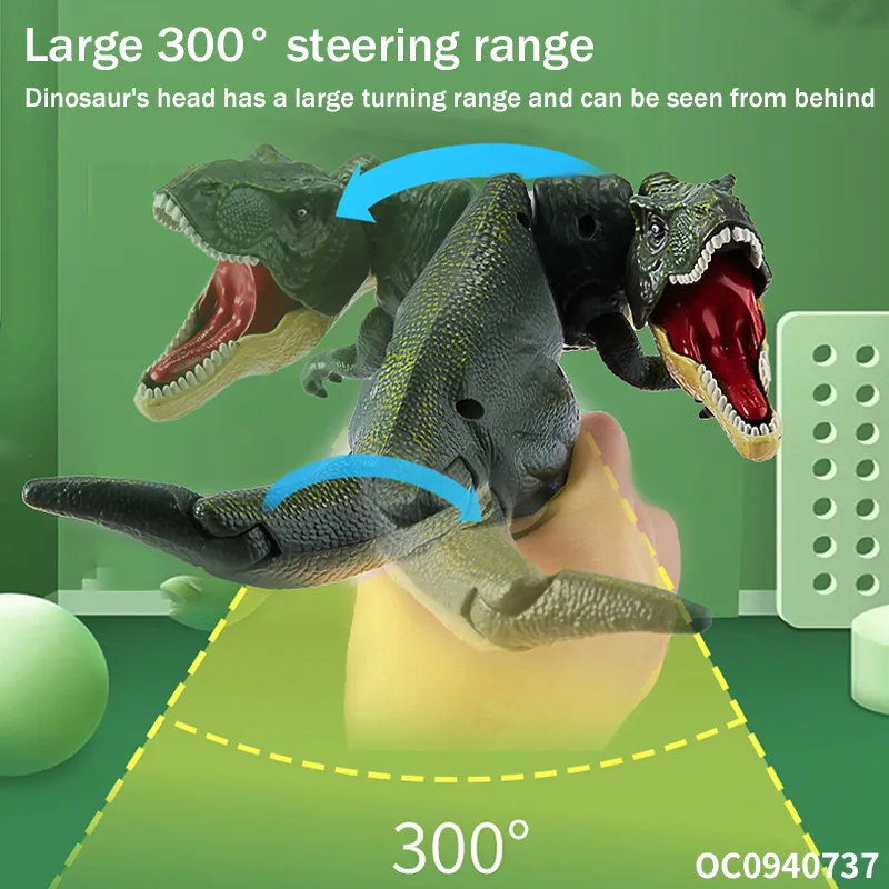 Dinosaur Shape Decompression Electronic Fidget Plastic Toy Gun for Boys with Sound and Light