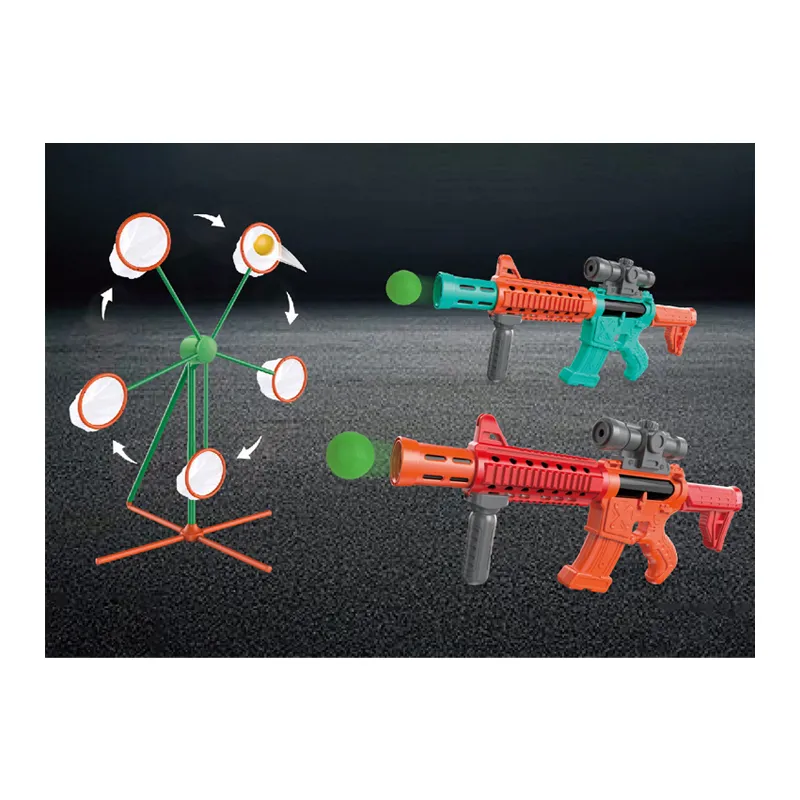 Wholesale Indoor Foam Soft Ball Gun Electric Rotate Windmill Target Children Shooting Game Spin Machine Electric Soft Bullet Gun