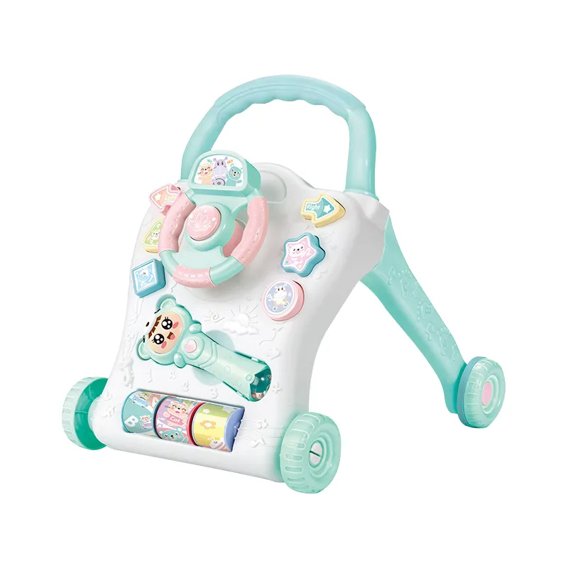 Wholesale Infant Cheap Price Plastic Musical Wheel Toy Learning Assistant Educational Baby Walker Manufacturer