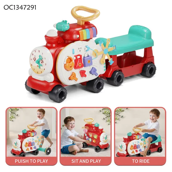 Multifuntional Cube Musical Baby Early Educational Learning Walk Train Baby Walker with Wheels and Seat for a 1 Year Old Infant