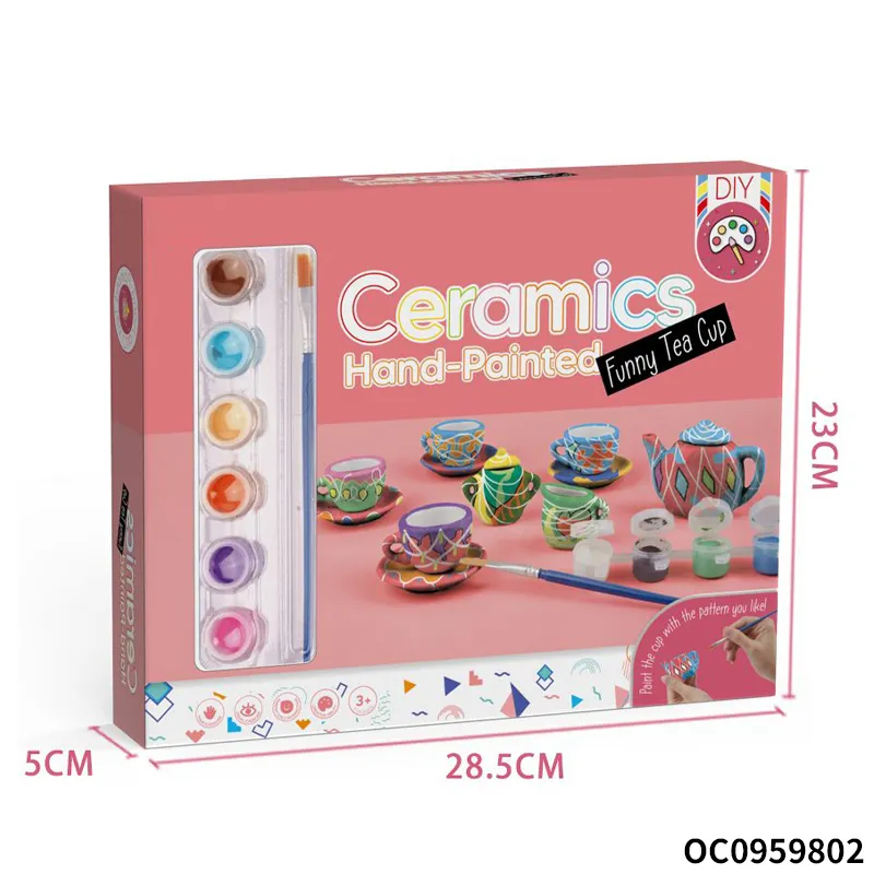 Design Cup Doodle Hand Ceramic Painting Art and Craft DIY Montessori Educational Creative Toys for Kids