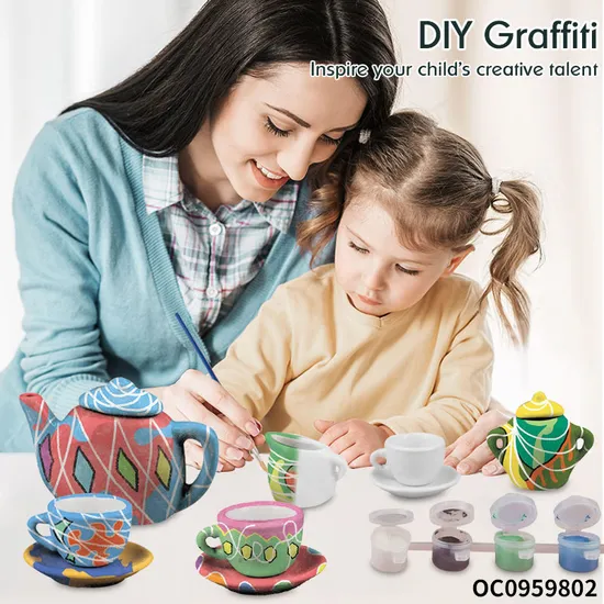 Design Cup Doodle Hand Ceramic Painting Art and Craft DIY Montessori Educational Creative Toys for Kids