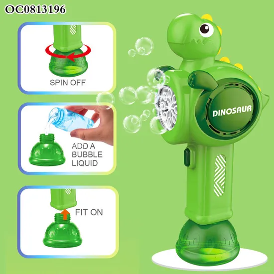 Wholesale Soap Electric Dinosaur Bubble Machine Toy Gun for Outdoor Fun Games Kids