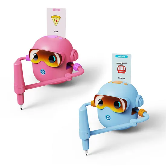 Electronic Toys Drawing Robot Pen Machine Draw with Cards for Kids Montessori Educational Drawing Robot Toys