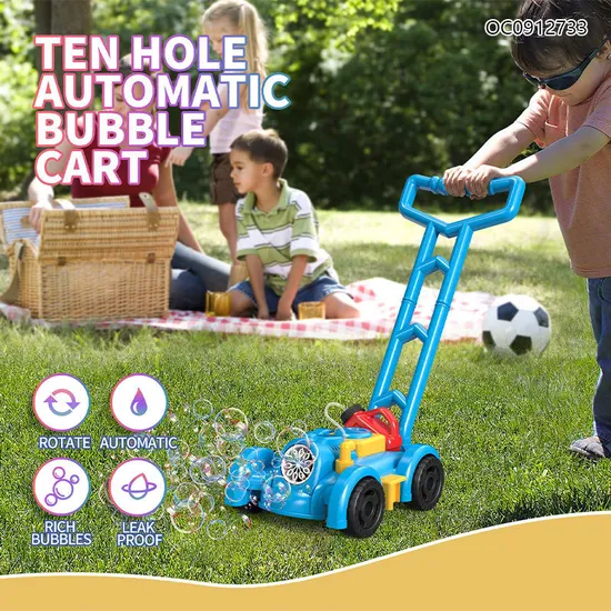 Bubble Blower Toys Electric Lawn Mower Bubbles Machine for Outdoor Game Kids