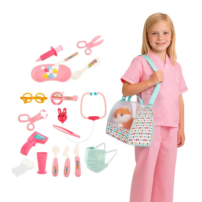 Wholesale 3D Kids Plastic Medical Equipment Pretend Interactive Montessori Creative Doctor Play Set