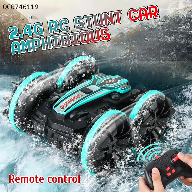 High Quality Amphibious Boys Toys Remote Control Rotating RC Stunt Car