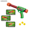 Cheap Plastic Soft Foam Bullet Moveable Dinosaur Shooting Games Toy Gun for Kids with Light Sound