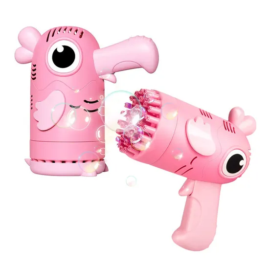 Wholesale Outdoor Toys Structures Electronic Animal Bubble Gun New Blowing Toys for Kids with Bubble Liquid