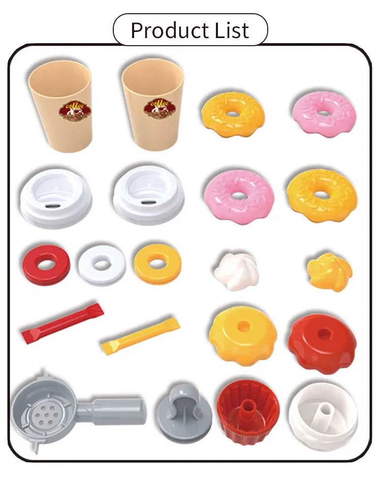 Cafe and Bakery Coffee Maker Pretend Best Educational Pretend Children Plastic Kitchen Food Set Toy