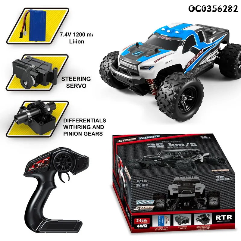 RC Racing Toys Four Wheel Drive Drift Car High Speed 1: 18 Scale Model Car