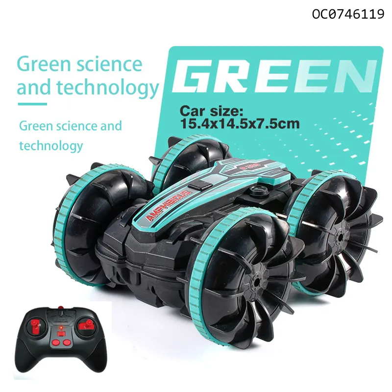 High Quality Amphibious Boys Toys Remote Control Rotating RC Stunt Car