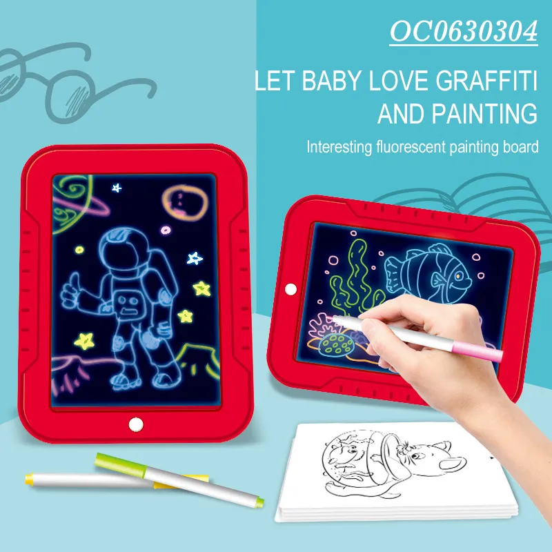 Wholesale Montessori Education Color Magnetic Electronic Magic 3D Writing LED LCD Drawing Boards for Kids
