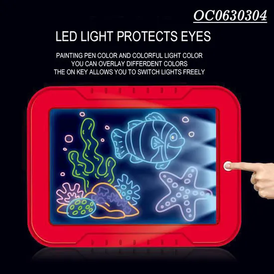 Wholesale Montessori Education Color Magnetic Electronic Magic 3D Writing LED LCD Drawing Boards for Kids